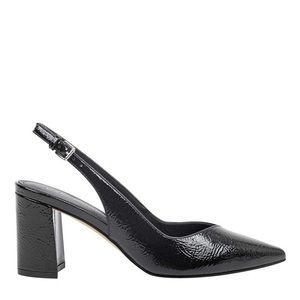 Marc Fisher Black Faux Patent Leather Pumps